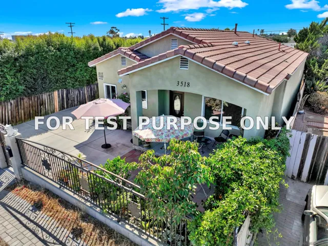 Demo/Test Data 3518-3520 Euclid Ave., San Diego, CA 92105