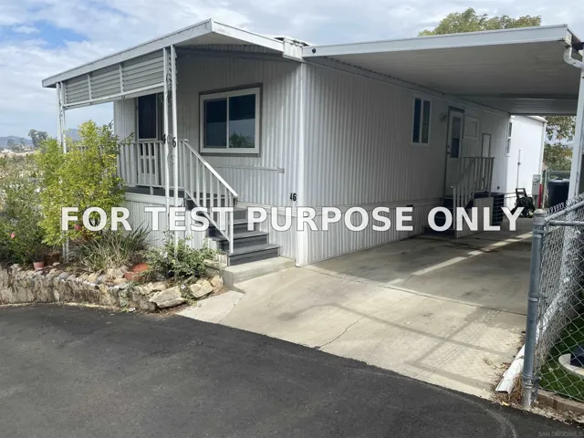 Demo/Test Data 14291 Rios Canyon Road Unit 46, El Cajon, CA 92021