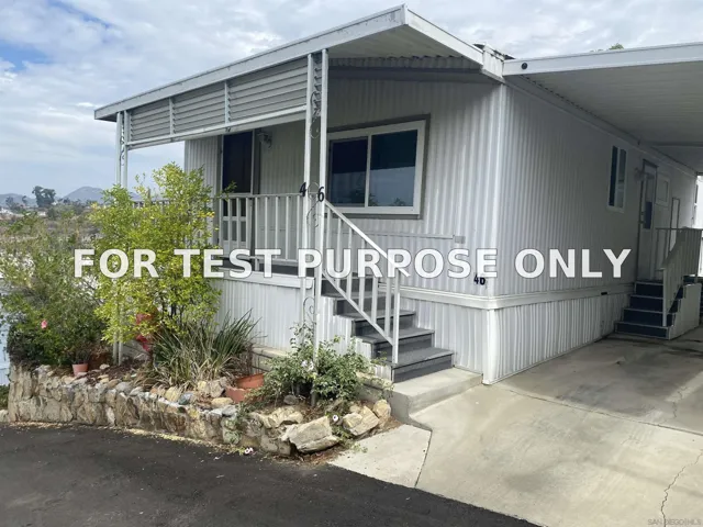 Demo/Test Data 14291 Rios Canyon Road Unit 46, El Cajon, CA 92021