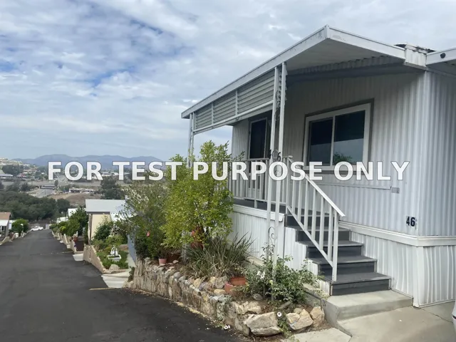 Demo/Test Data 14291 Rios Canyon Road Unit 46, El Cajon, CA 92021