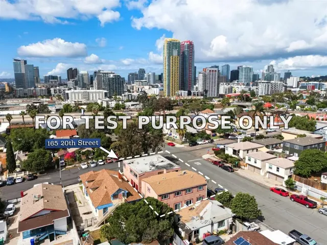 Demo/Test Data 165 20th Street, San Diego, CA 92102