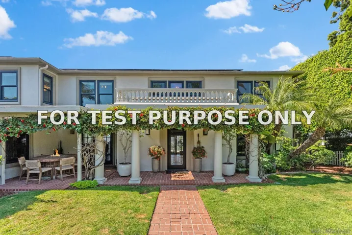 Demo/Test Data 4136 Palisades Road, San Diego, CA 92116