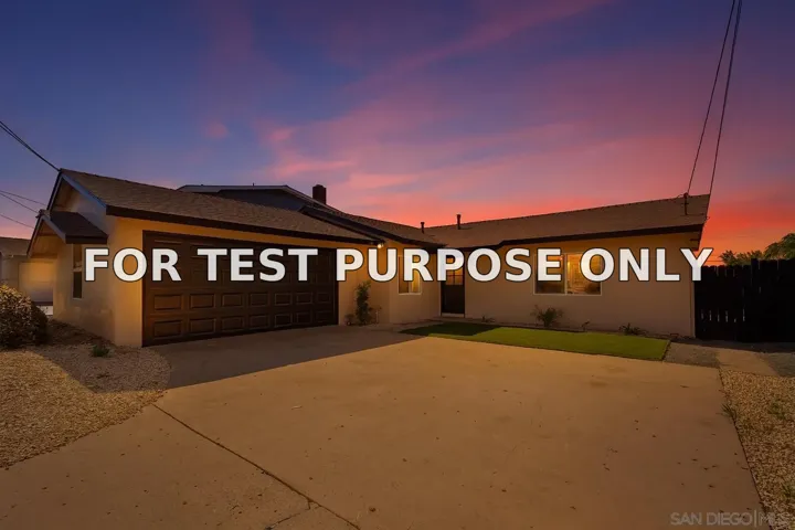 Demo/Test Data 4915 Mount Gaywas, San Diego, CA 92117