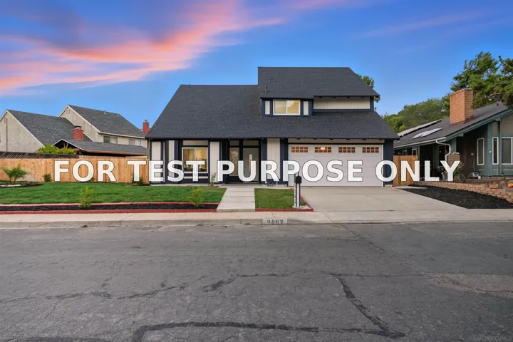 Demo/Test Data 9562 Benavente St, San Diego, CA 92129