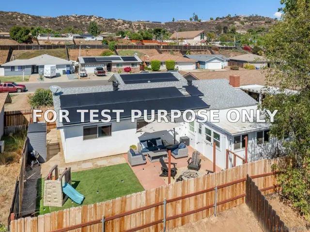 Demo/Test Data 13135 Pam Ln, Lakeside, CA 92040