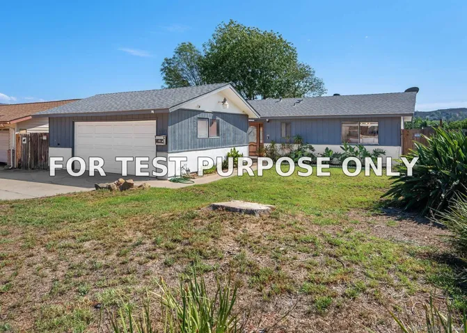 Demo/Test Data 13135 Pam Ln, Lakeside, CA 92040