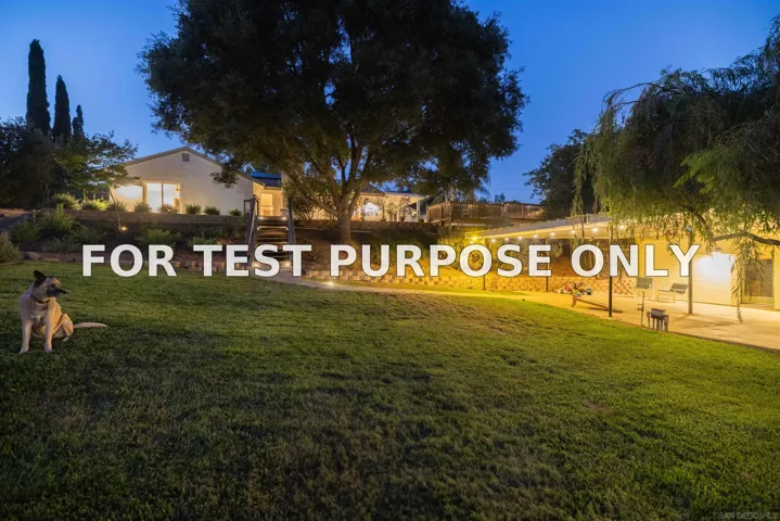 Demo/Test Data 1454 Romance Road, Escondido, CA 92029