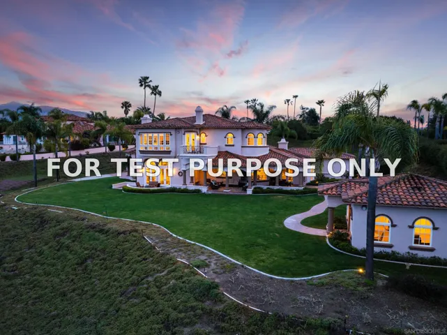 Demo/Test Data 13421 Old Winery Road, Poway, CA 92064