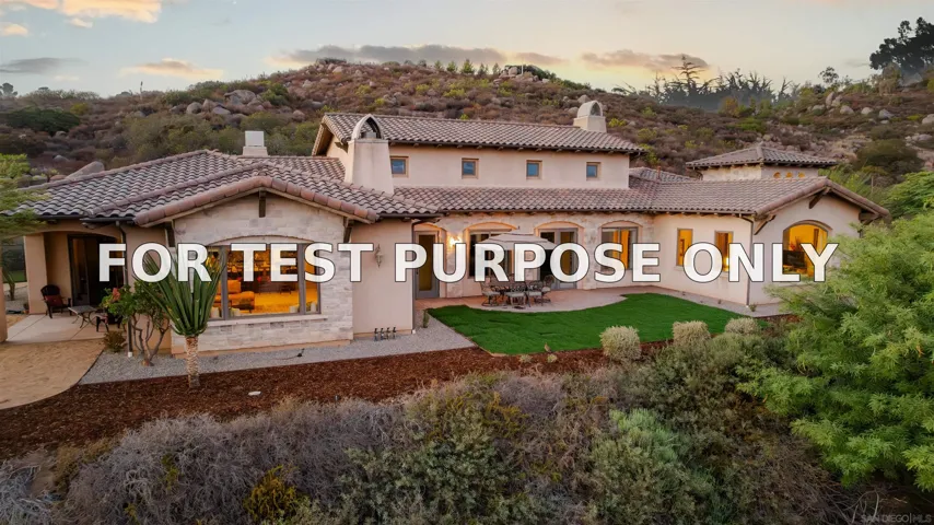 Demo/Test Data 3132 Via Asoleado, Alpine, CA 91901
