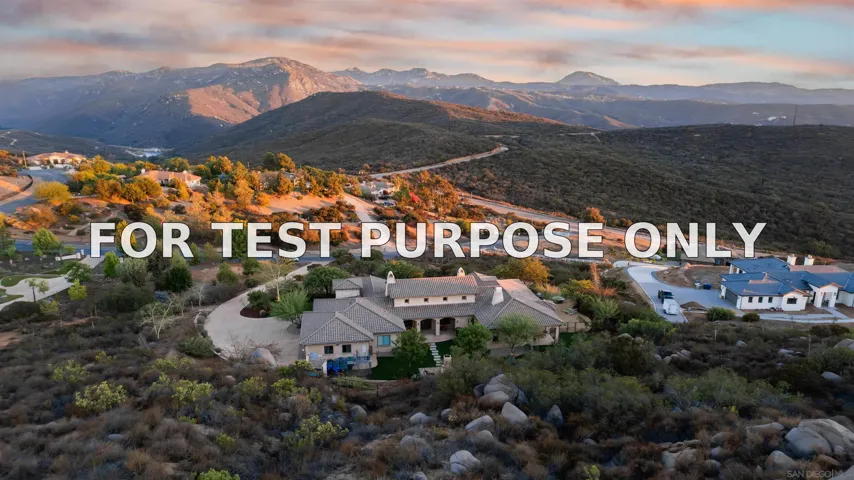 Demo/Test Data 3132 Via Asoleado, Alpine, CA 91901