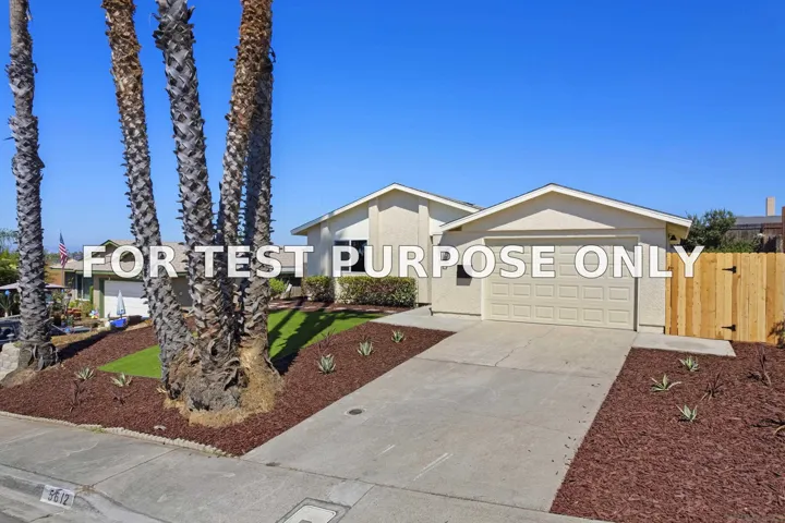 Demo/Test Data 5612 Zircon, San Diego, CA 92114