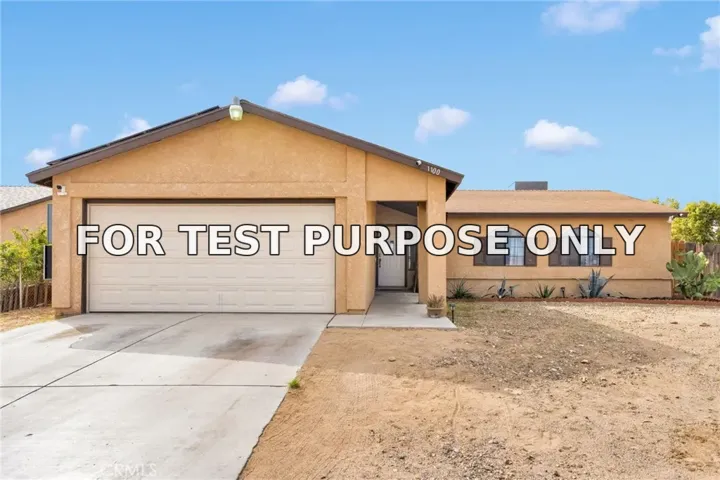 Demo/Test Data 1100 Teton Drive, Barstow, CA 92311