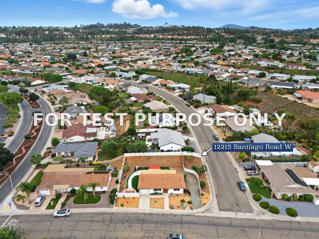 Demo/Test Data 12215 Santiago Road West Unit Santiago, San Diego, CA 92128