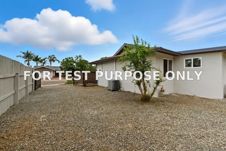 Demo/Test Data 12215 Santiago Road West Unit Santiago, San Diego, CA 92128