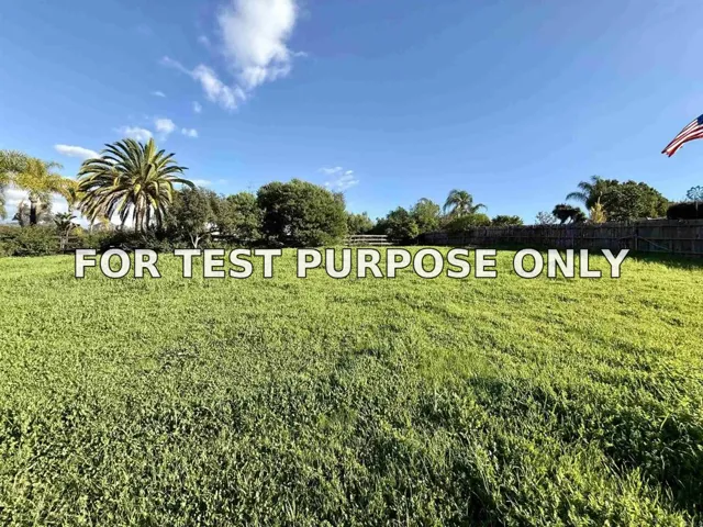 Demo/Test Data 1851 E Mission, Fallbrook, CA 92028