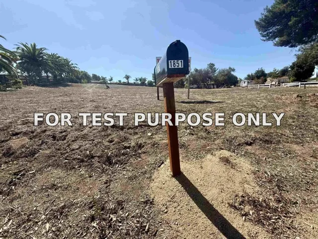 Demo/Test Data 1851 E Mission, Fallbrook, CA 92028