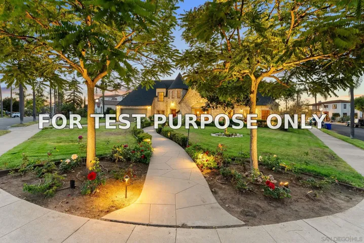 Demo/Test Data 4386 Adams Ave, San Diego, CA 92116