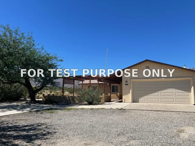 Demo/Test Data 2960 Frying Pan Rd, Borrego Springs, CA 92004