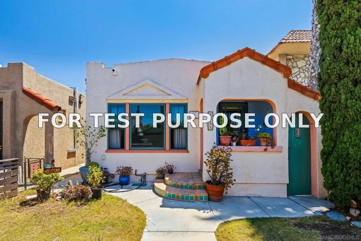 Demo/Test Data 4621 Alabama, San Diego, CA 92116