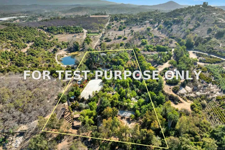 Demo/Test Data 30015 Ridge Creek Rd, Valley Center, CA 92082