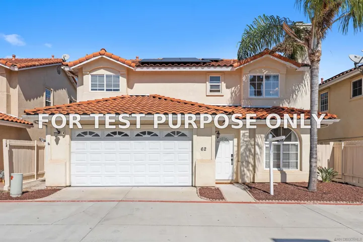 Demo/Test Data 62 Country Club Cir., Chula Vista, CA 91911