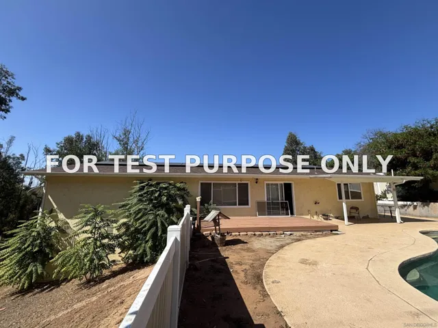 Demo/Test Data 10955-10957 Valle Vista Road, Lakeside, CA 92040