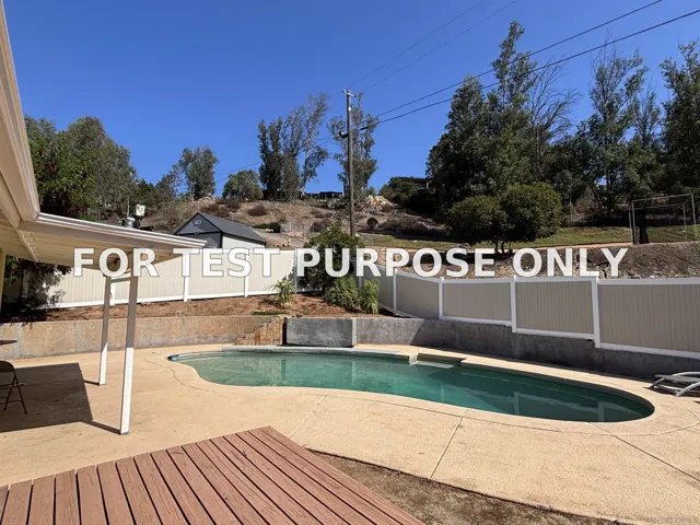 Demo/Test Data 10955-10957 Valle Vista Road, Lakeside, CA 92040