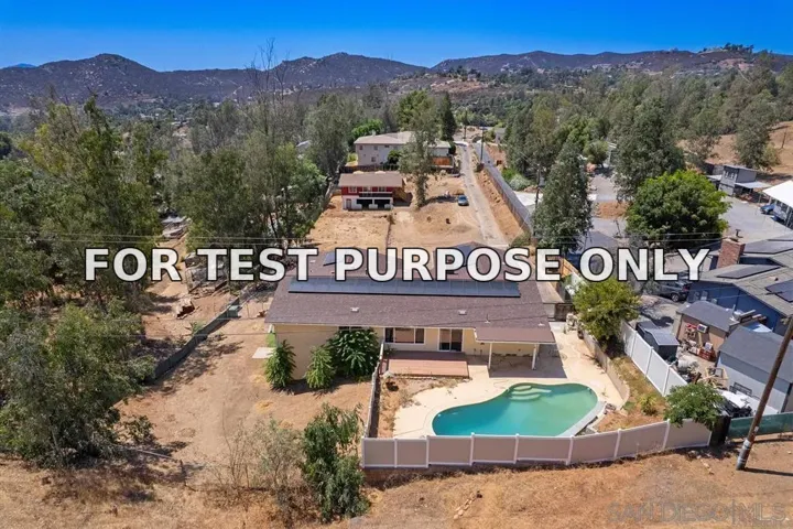 Demo/Test Data 10955-10957 Valle Vista Road, Lakeside, CA 92040