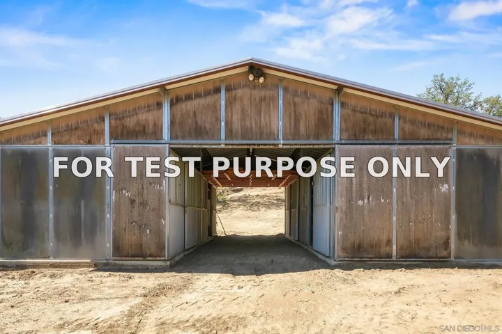 Demo/Test Data 4651 Eagle Peak Rd, Julian, CA 92036
