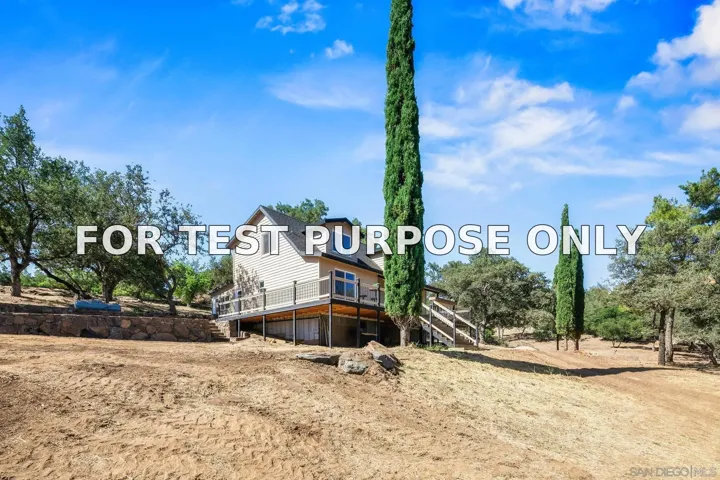 Demo/Test Data 4651 Eagle Peak Rd, Julian, CA 92036