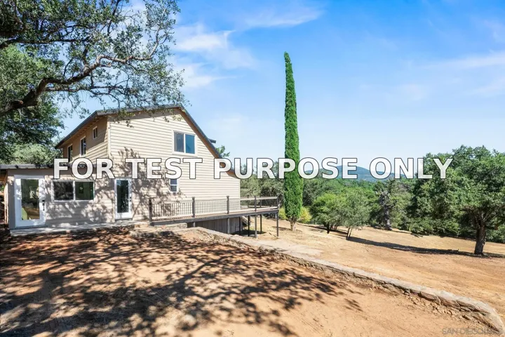 Demo/Test Data 4651 Eagle Peak Rd, Julian, CA 92036