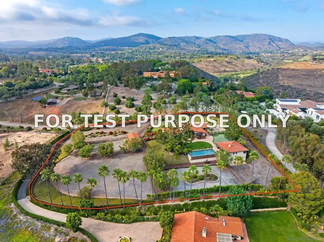 Demo/Test Data 16822 Zumaque St, Rancho Santa Fe, CA 92067