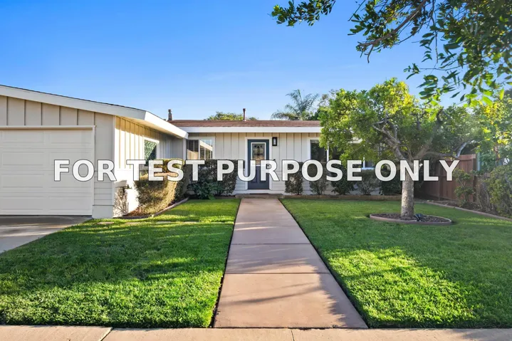 Demo/Test Data 4489 Bertha Street, San Diego, CA 92117