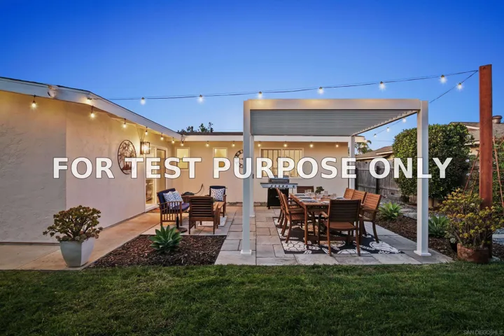 Demo/Test Data 4489 Bertha Street, San Diego, CA 92117
