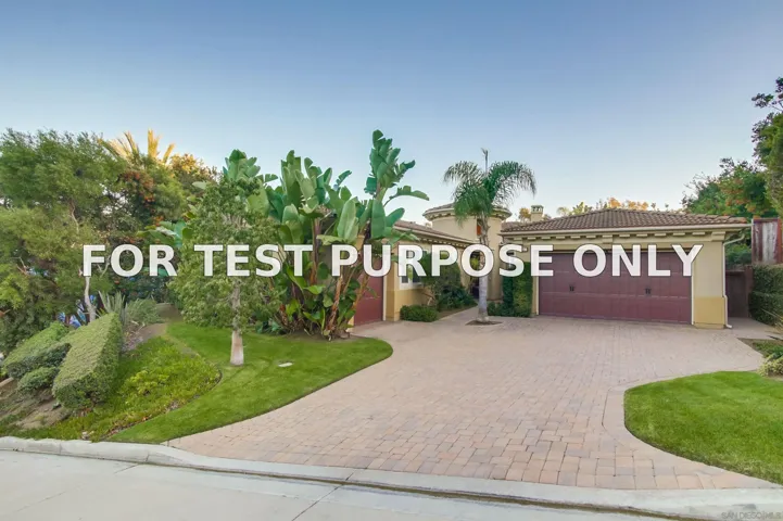 Demo/Test Data 545 Quail Pointe Lane, Encinitas, CA 92024