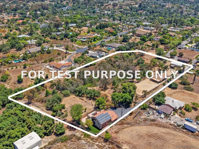 Demo/Test Data 974 Via Hillview, Fallbrook, CA 92028
