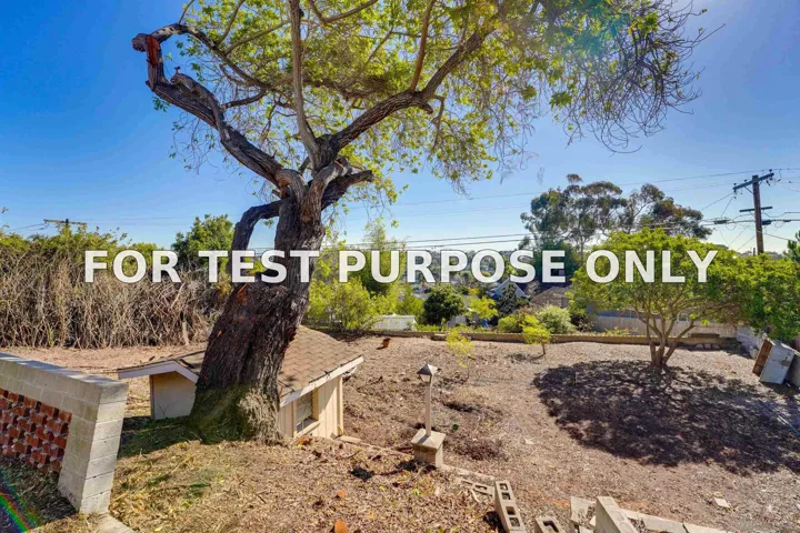 Demo/Test Data 3985 La Cresta Drive, SAN DIEGO, CA 92107