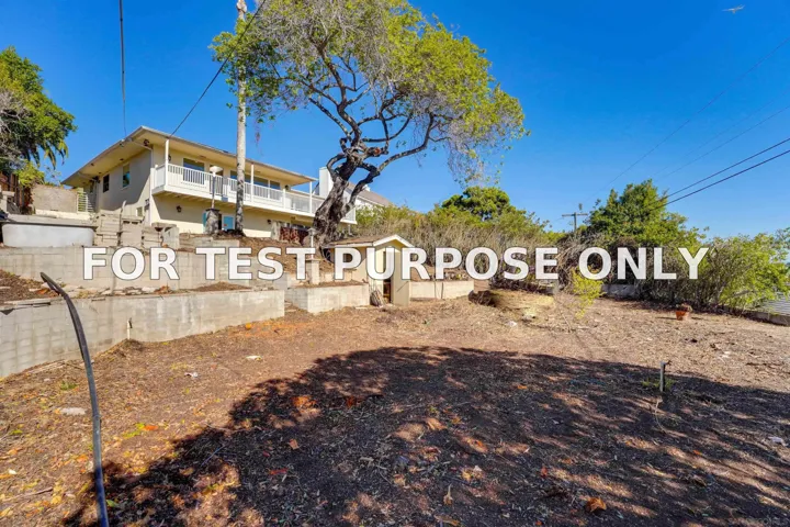 Demo/Test Data 3985 La Cresta Drive, SAN DIEGO, CA 92107