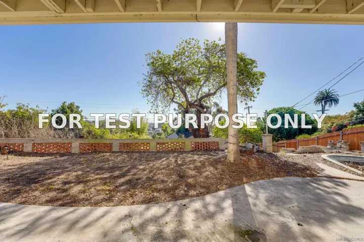 Demo/Test Data 3985 La Cresta Drive, SAN DIEGO, CA 92107
