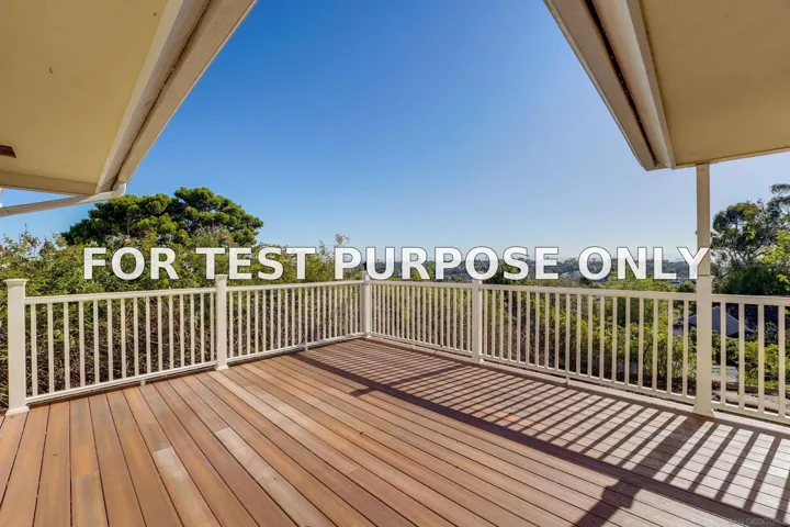Demo/Test Data 3985 La Cresta Drive, SAN DIEGO, CA 92107