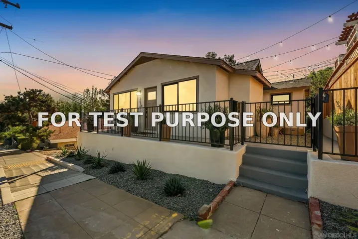 Demo/Test Data 3678 Richmond St, San Diego, CA 92103