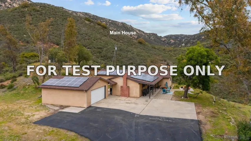 Demo/Test Data 21908 Japatul Ln, Alpine, CA 91901