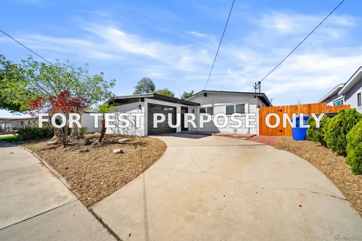 Demo/Test Data 3816 Mount Abraham Ave, San Diego, CA 92111