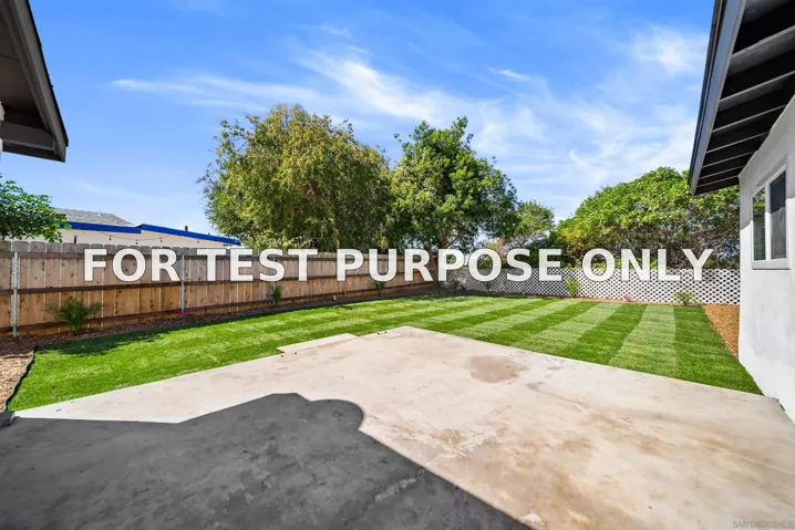 Demo/Test Data 3816 Mount Abraham Ave, San Diego, CA 92111