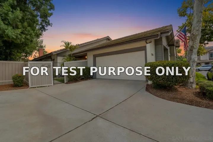 Demo/Test Data 13286 Creek Park Ln, Poway, CA 92064
