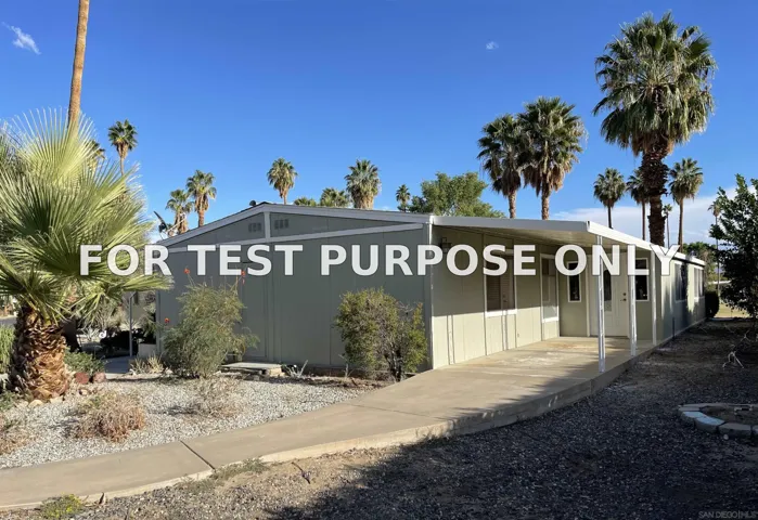 Demo/Test Data 1010 Palm Canyon Dr Unit 167, Borrego Springs, CA 92004