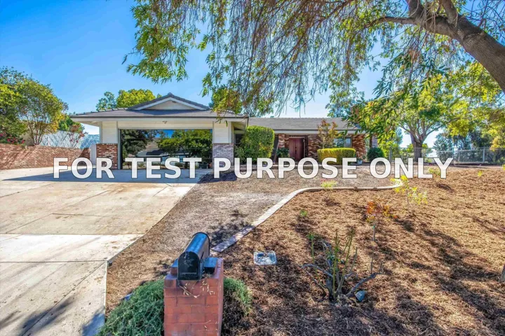 Demo/Test Data 33155 Avenue D, Yucaipa, CA 92399