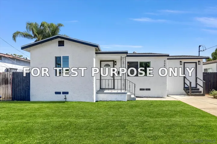 Demo/Test Data 4541 Culbertson Ave, LA MESA, CA 91942