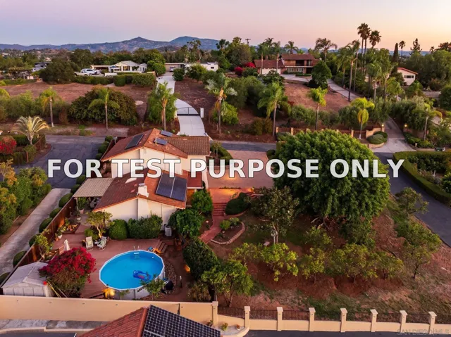 Demo/Test Data 1322 Loma De Paz, Escondido, CA 92027