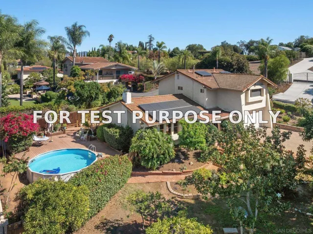 Demo/Test Data 1322 Loma De Paz, Escondido, CA 92027